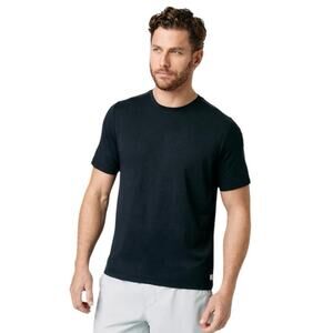 Vuori Men Large T-Shirt Current Tech Tee Performance Shirt Black